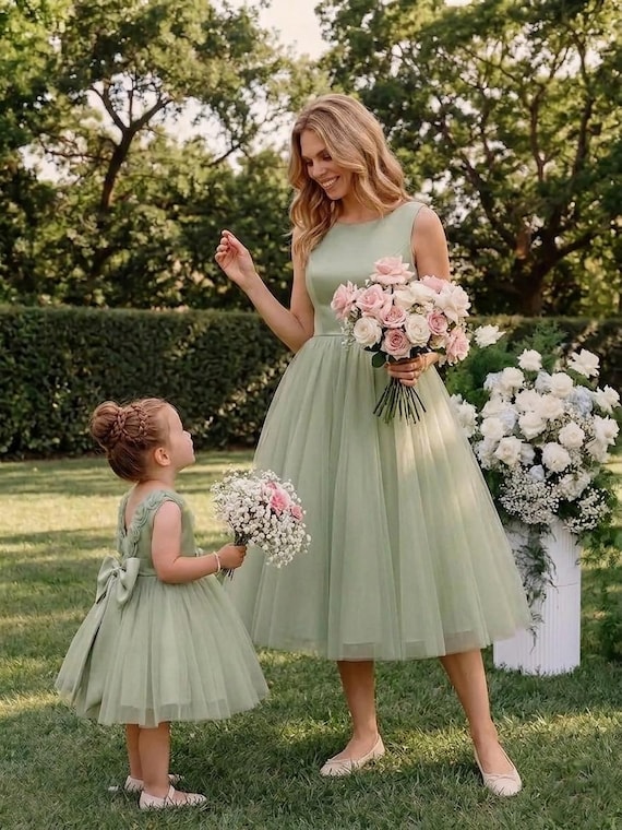 sage green mommy and me dresses Adorable Dresses,matching Mom and Daughter Outfits,mama Mini Dress Set,summer Family Look,new Mom Gift Idea,mother's Day Outfit `20 (5XL)