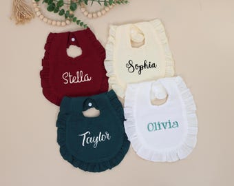 Personalized Baby Bib with Custom Embroidery, Unique Newborn Gift, Baby Shower Gift, Embroidered Baby Bib, Custom Baby Gift, Custom Baby Bib