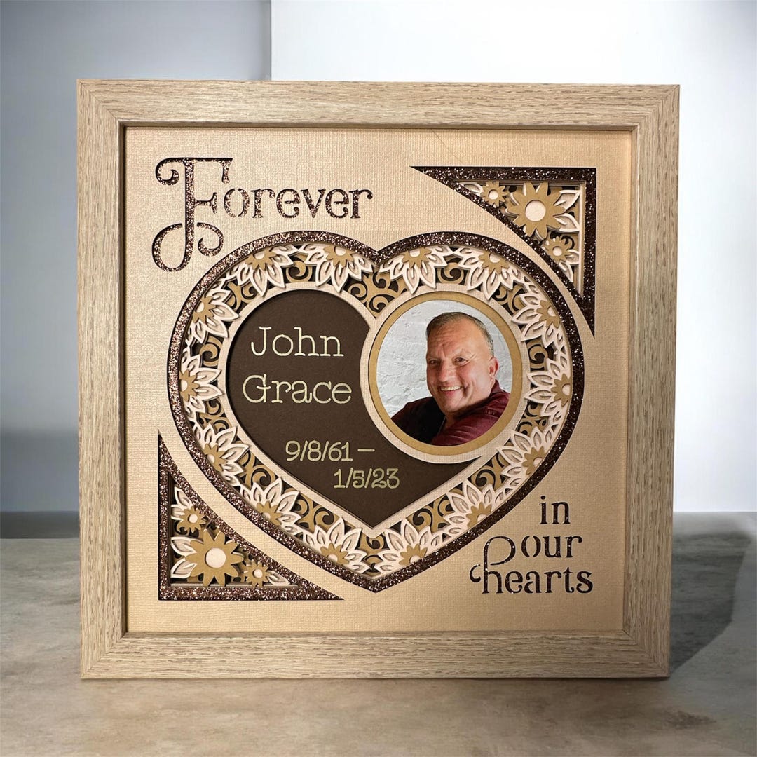 Shadow Box Grief Personalized Memorial Shadow Box | in Loving Memory Photo Frame | 3D ...
