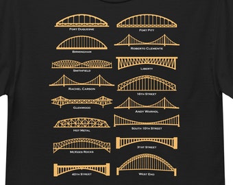 Pittsburgh Bridges Unisex Heavyweight T-Shirt