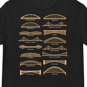 Pittsburgh Bridges Unisex Heavyweight T-Shirt