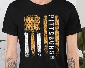 Pittsburgh Flag Unisex Tee/T-Shirt, Football