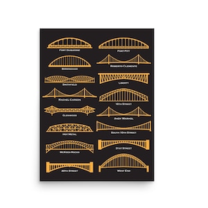Pittsburgh Bridges Print/Poster