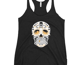 Pittsburgh Sugar Skull Women's Racerback Tank