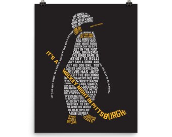 Mike Lange Poster - Pittsburgh Hockey, Penguins 16x20