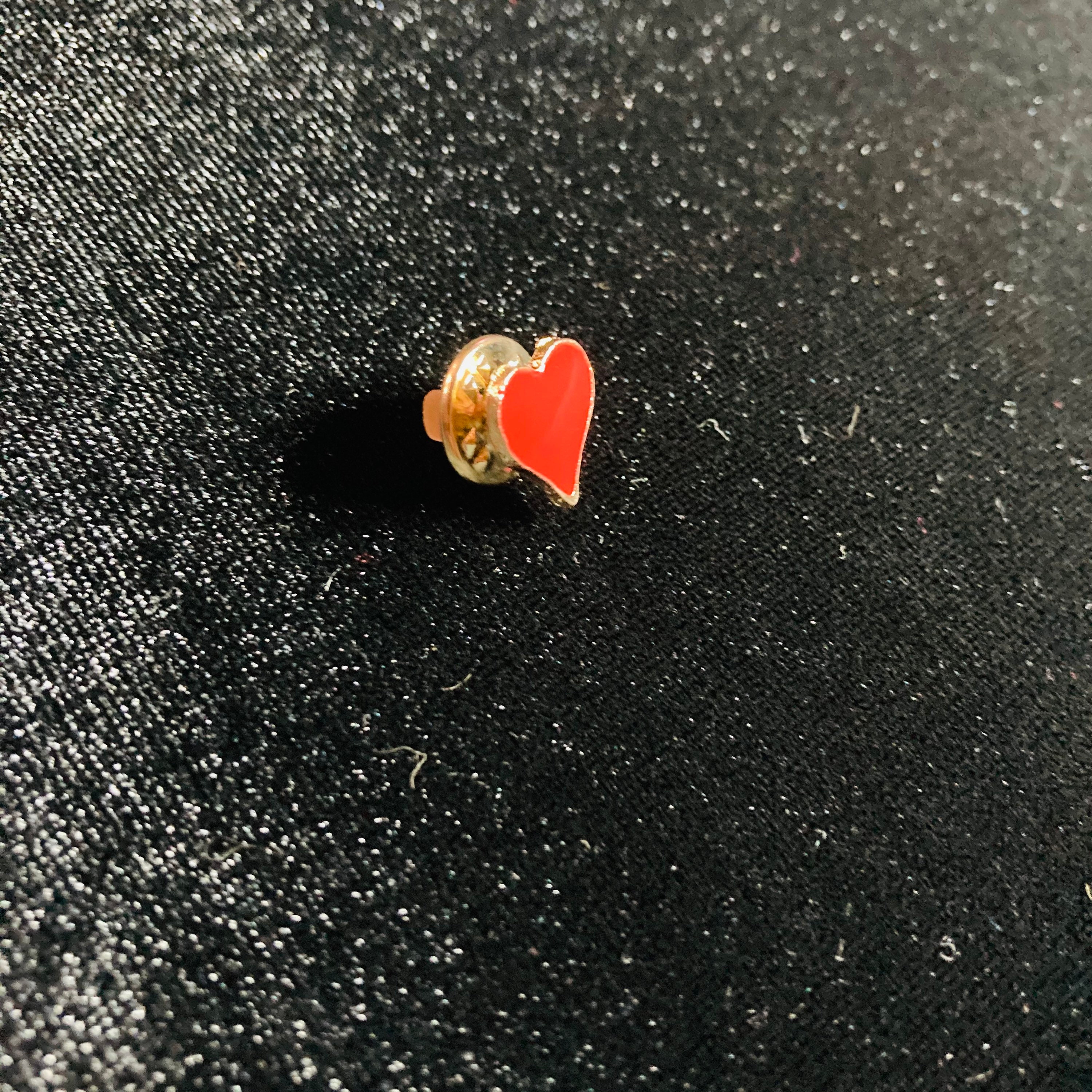 Red Heart Lapel Pin Etsy