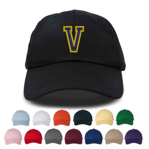 Gorra de béisbol unisex bordada con letras Varsity personalizadas, gorra ajustable, gorra deportiva, gorra de equipo