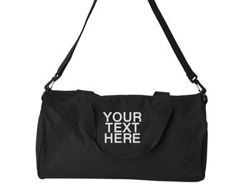 Borsone personalizzato ricamato: borsa sportiva da palestra con testo personalizzato