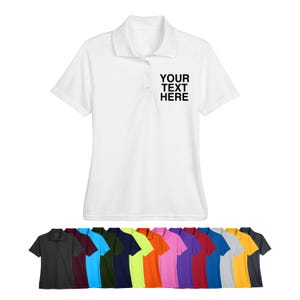 Op maat geborduurde performance piquépolo: gepersonaliseerde tekst, zakelijke kleding