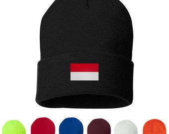 Monaco Bandiera Ricamato Berretto Unisex, Skull Cap