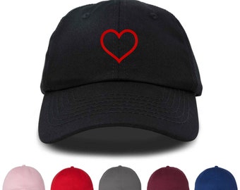 Open Heart Embroidered Unisex Baseball Cap, Adjustable Hat