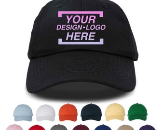 Custom Logo Embroidered Baseball Cap Unisex Adjustable Dad Hat