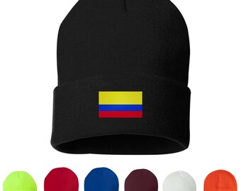 Colombia Bandiera Ricamato Berretto Unisex, Skull Cap