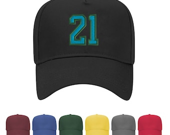 Cappellino da baseball snapback personalizzato con numero universitario ricamato