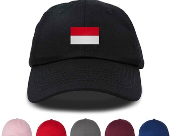 Monaco Flag Embroidered Unisex Baseball Cap, Adjustable Hat