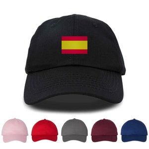 Spain Flag Embroidered Unisex Baseball Cap, Adjustable Hat