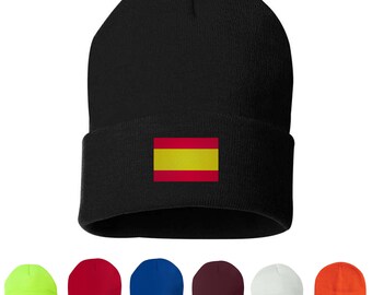 Spagna Bandiera Ricamato Berretto Unisex, Skull Cap