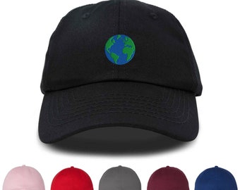Earth Embroidered Unisex Baseball Cap, Adjustable Hat