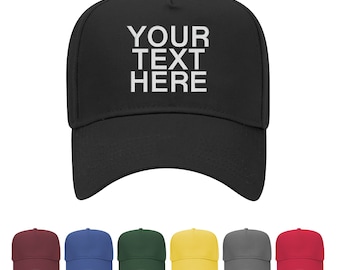 Cappellino da baseball snapback personalizzato con ricamo: testo personalizzato, unisex