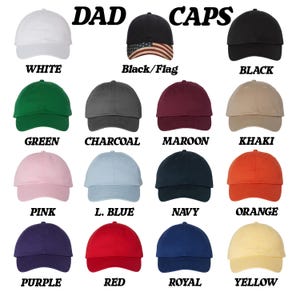 Personalized Embroidered Baseball Cap, Custom Text Unisex Hat, Adjustable Hat image 3