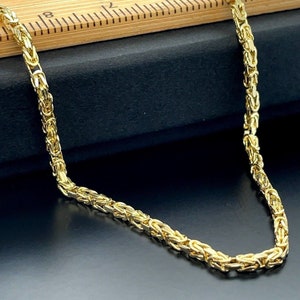 9ct gold byzantine best sale chain