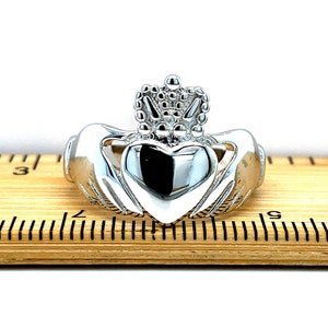 Sterling Silver Irish Claddagh Ring | Symbol of Love, Loyalty, and Friendship |  925 Stamp