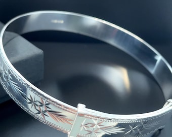 Kit Heath Bangle Bracelet in Sterling Silver With Celtic Knot Design KH Hallmark Etsy