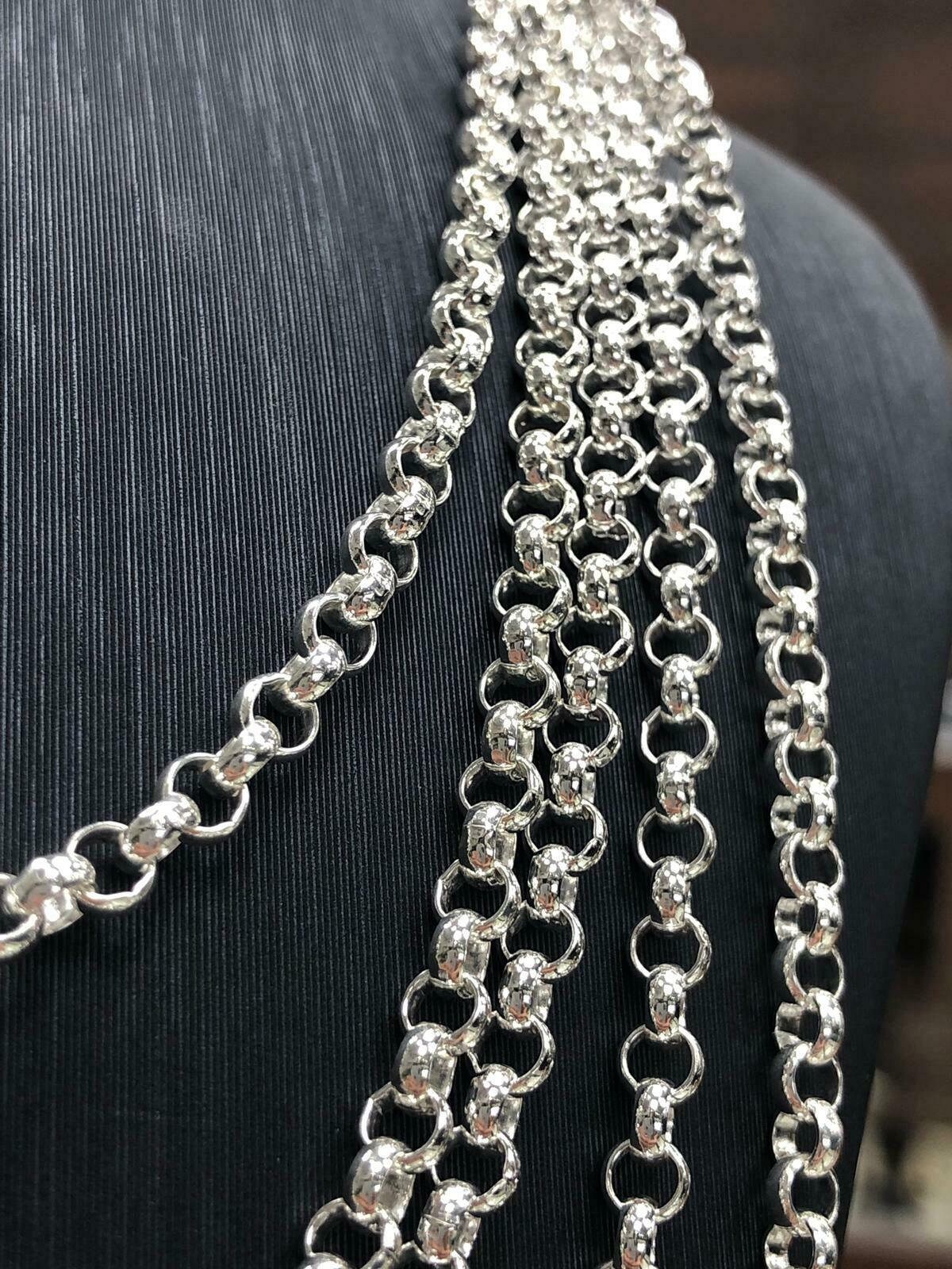 Collar De Cadena De Plata Esterlina 925 100