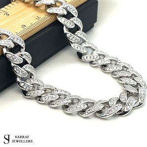 Sterling Silver Cuban Curb Chain Necklace for Men | Classic and Masculine Jewelry | 925 Stamp