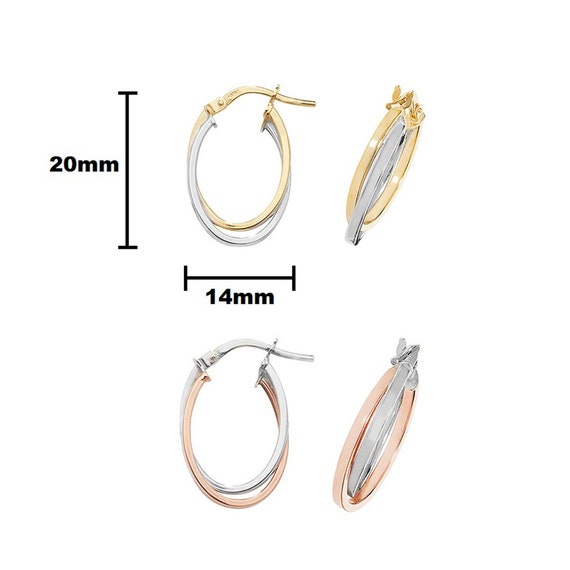 Hoop Earrings in Yellow, Rose or White Gold
