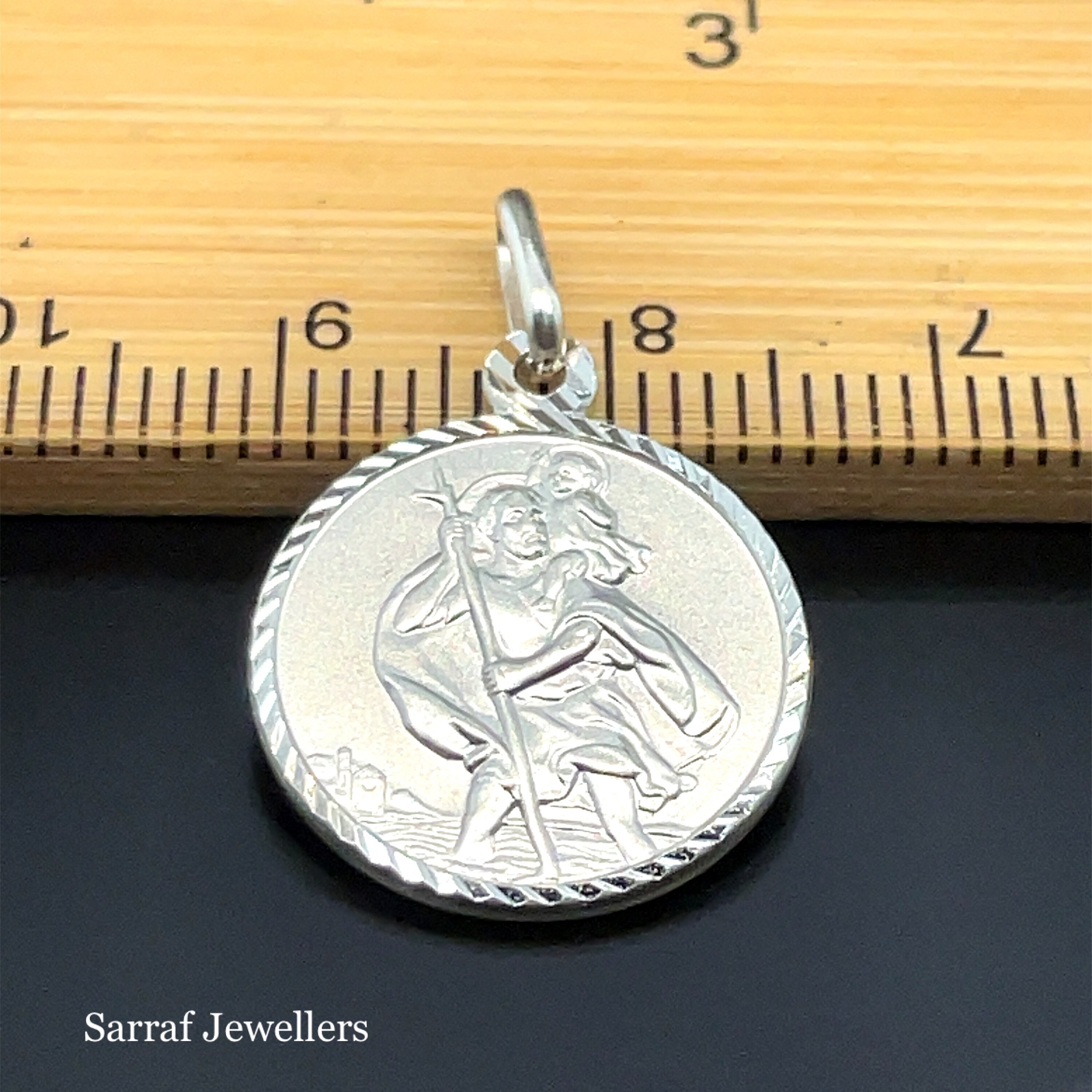 Pendentif Saint Christophe En Argent 925 Avec Chaîne Argentée - Neuf Avec étiquettes