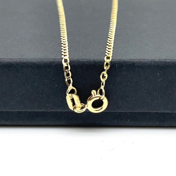 Catene In Oro Uomo Catena Cordolo Oro Giallo 9 Carati Su Argento Sterling Spessore J 1215343 - Foto 8