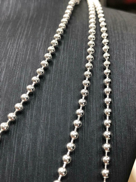Ball Chain Necklace - Sterling Silver Solid Ball Chain | 925 Stamp