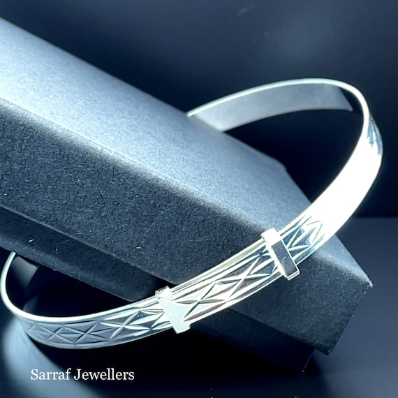【CTHY】LAYERD DELTA BANGLE silver925 925 Sterling Silver Celtic Diamond-cut Expandable Women's Bangle