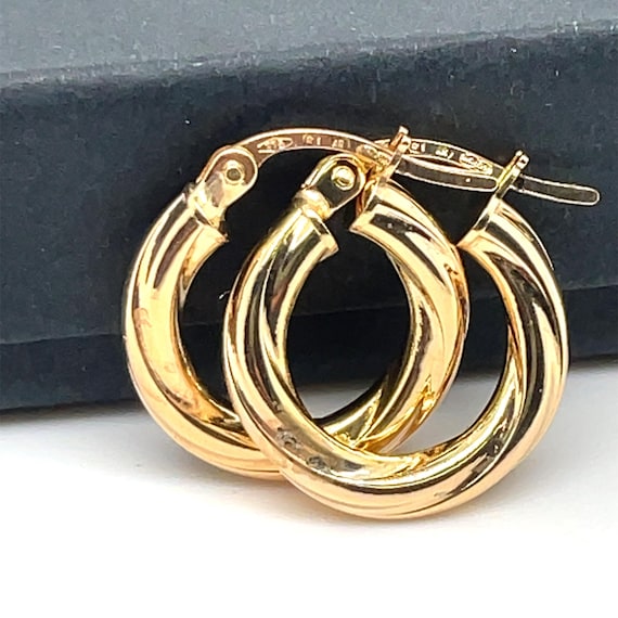 9ct diamond cut hoop 9ct diamond cut hoop