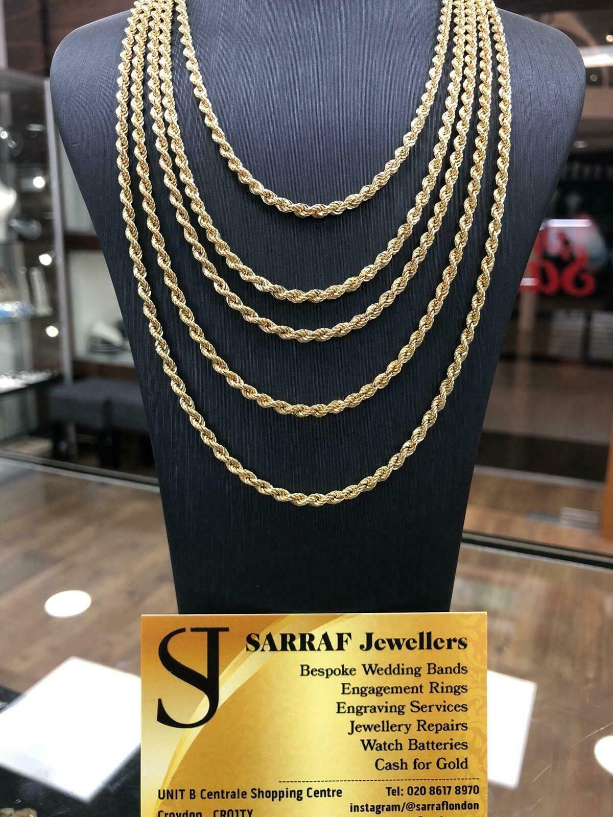 Rope Chain Necklace Gold Rope Bracelet 