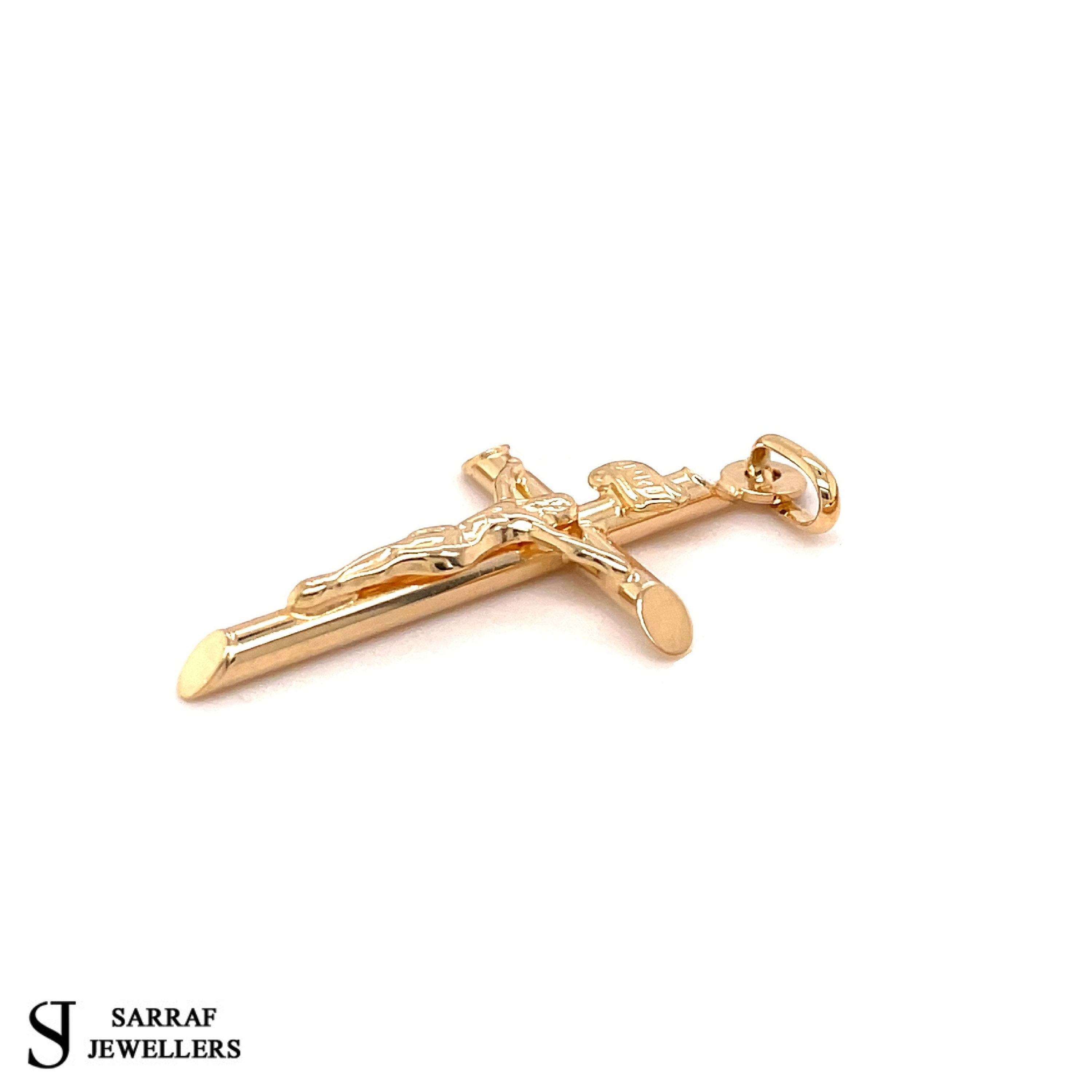 Crucifix Gold Cross 9ct Gold Pendant 