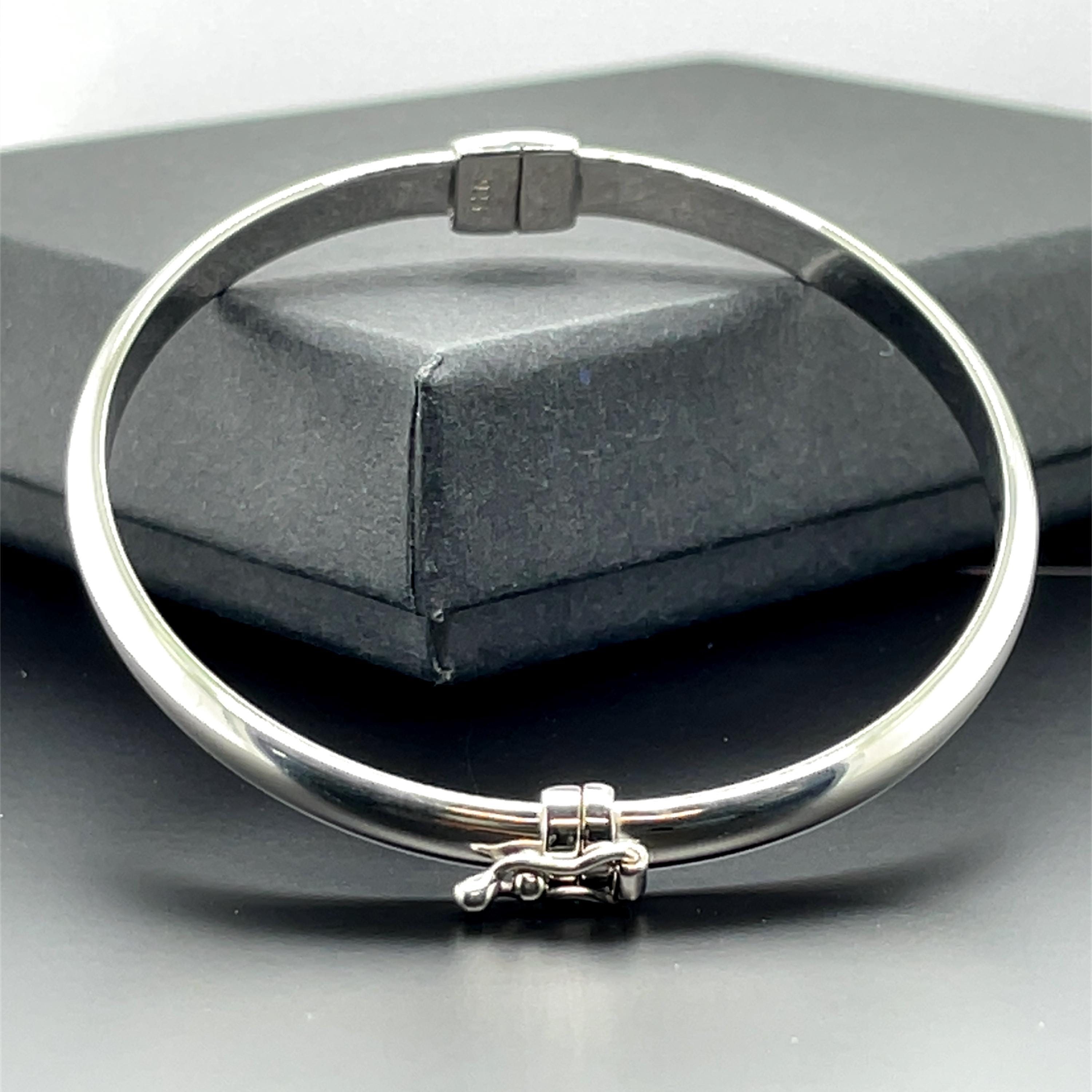 Bracciale Placcato Argento Sterling, Ovale Grande Centrale Con Chiusura A Fibbia | Italia - Foto 3