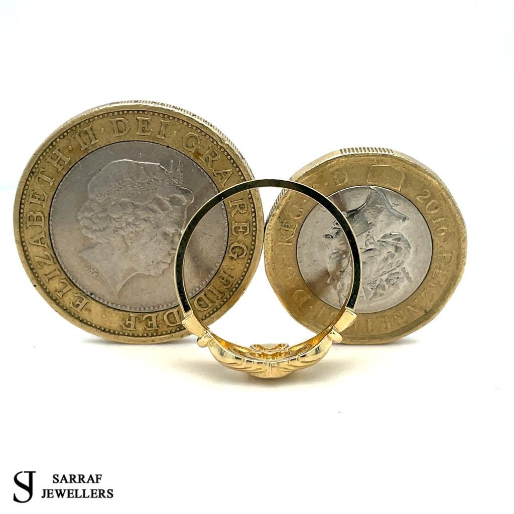 Amicizia, Amore, Lealtà" Anello Claddagh Vintage In Oro Giallo - Foto 12