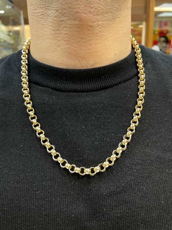 Heavy gold belcher chain sale
