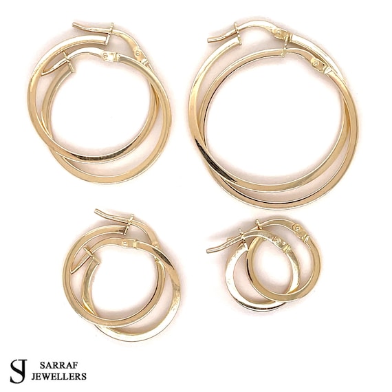 9ct gold deals hoop earrings 50mm