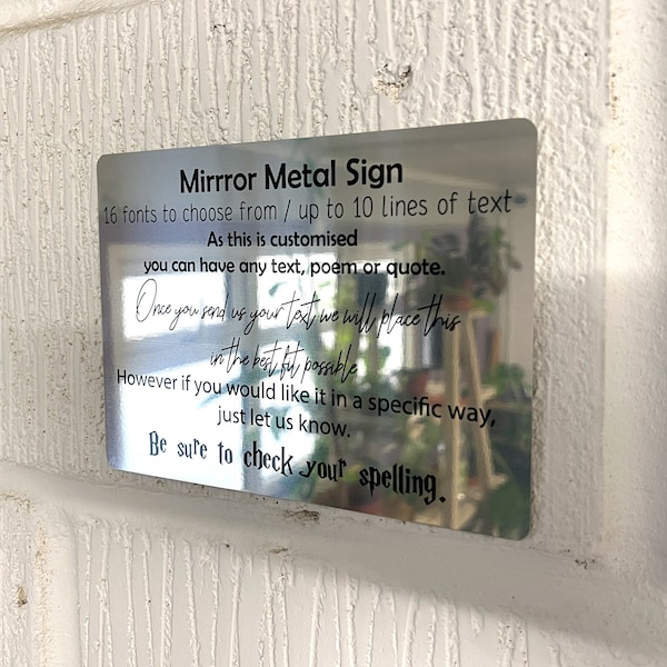 Engraved Wall Mirror Etsy UK