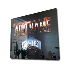 Personalised Metal Mirror Gamer Sign - Customised Printed Wall Art Plaque - Gamers Mood