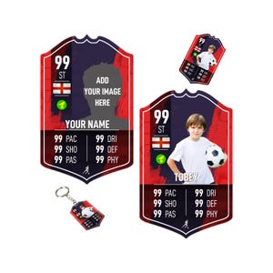 Personalisierte Metall Fußball Karte Geschenk | Meister | Ultimative Team 24 Fußball Fan Custom Board für Sohn Papa Freund Kinder Schlafzimmer Geburtstag