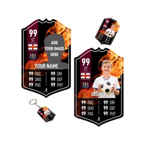 Regalo de tarjeta de fútbol de metal personalizada / Campeones / Ultimate Team 24 Tablero personalizado para fanáticos del fútbol para hijo, papá, novio, dormitorio de niños, cumpleaños