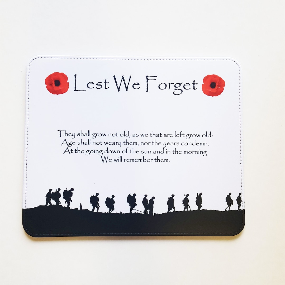 Military Poppy Remembrance Leather Mouse Mat PC Pad for Office/home ...