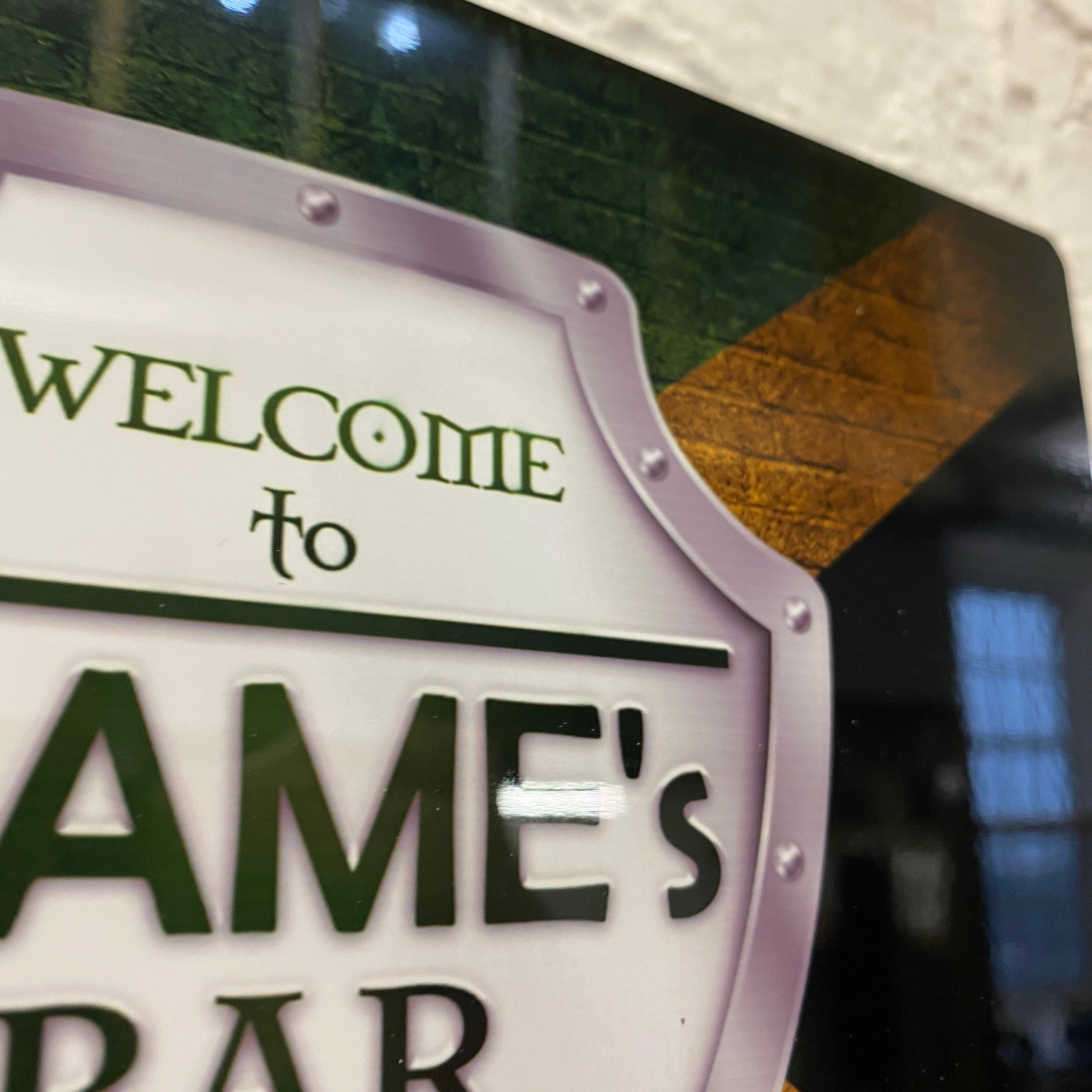 Personalised Bar Sign Jamaica Jamaican Flag Printed Metal Etsy