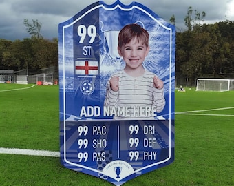 Personalised Metal Football Card Gift | Champions | Ultimate Team 25 soccer Fan Custom Board For Son Dad Boyfriend Kids Bedroom Birthday