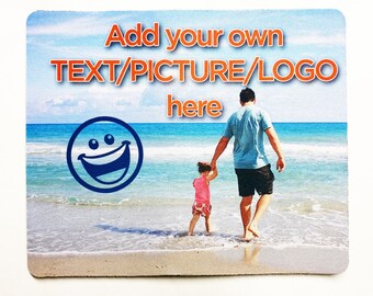 Personalized Photo Mouse Pad – Custom Text & Logo, Non-Slip Rubber