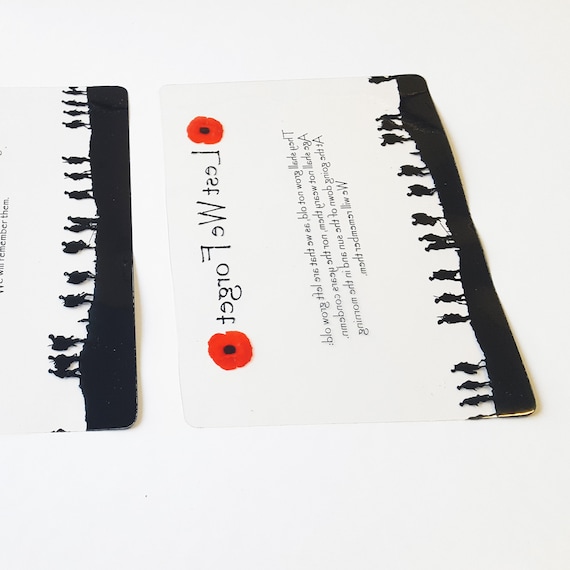 72 Adesivi A Forma Di Papavero Rosso Con Scritta "Lest We